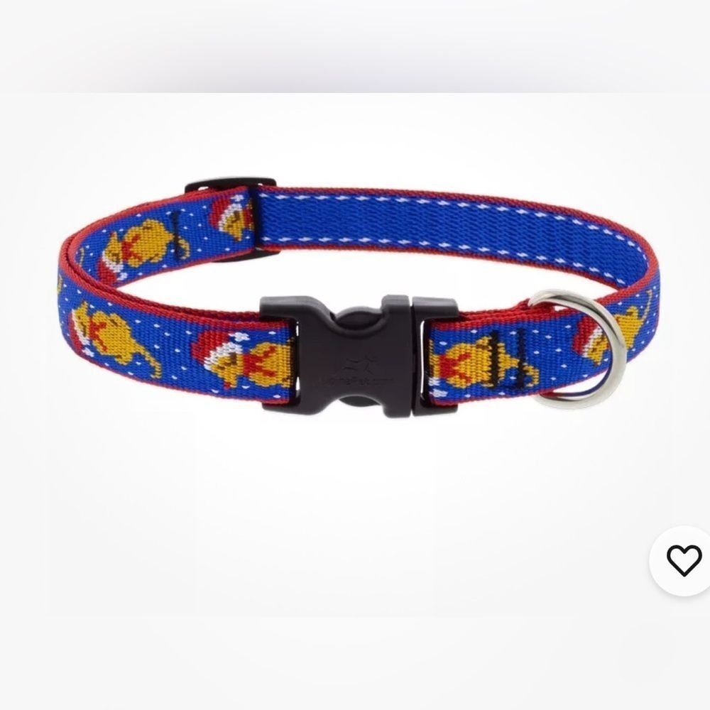 Lupine Pet Dog‎ Collar Santa Hat Microbatch Collar -  3/4 Inch width NWOT
